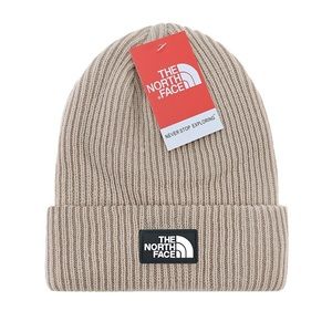 North Face Beige Cap Cuffed Beanie Adult One Size Fits Most